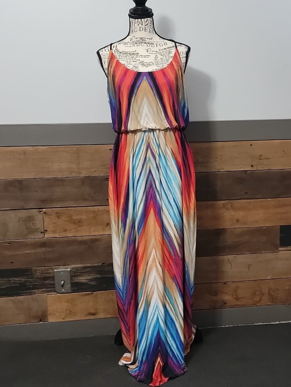VENUS Multicolor Chevron Maxi Dress